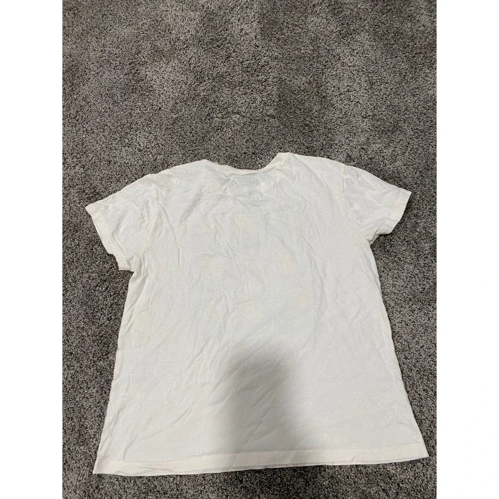Disney Lizzie McGuire T-Shirt Womens LG Cream Excellent Y2K Cartoon Graphic Tee